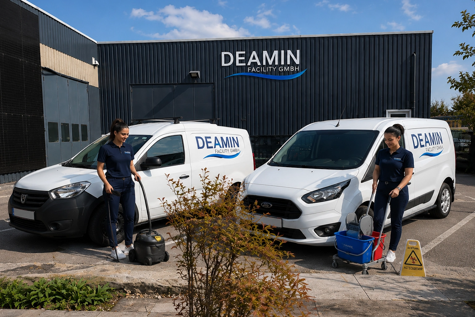 Professionelles Reinigungsteam DEAMIN Facility